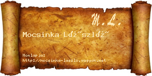 Mocsinka László névjegykártya