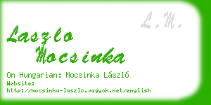 laszlo mocsinka business card